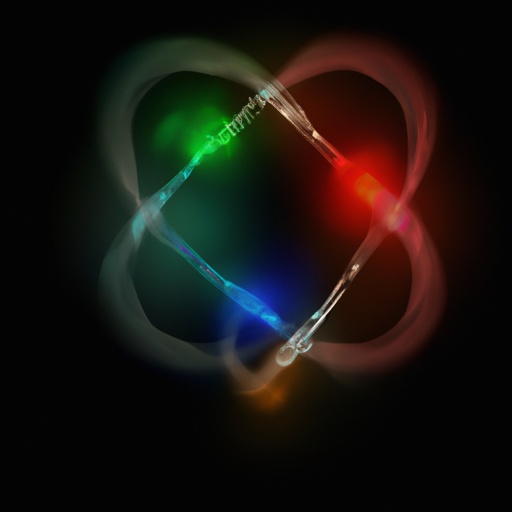 Átomo luminoso, símbolo da Quarks Consultoria